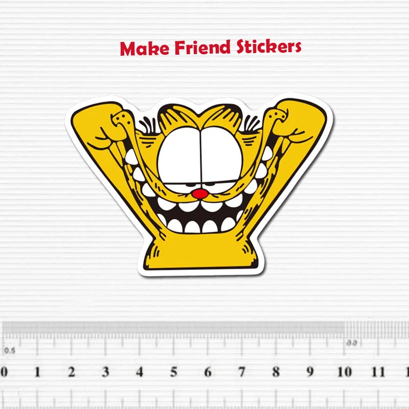 Мультяшные забавные наклейки с котом Гарфилда чемодан для скейтборда гитары