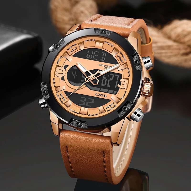 2019 мужские часы Топ Бренд роскошные Бизнес водонепроницаемые электронные модные