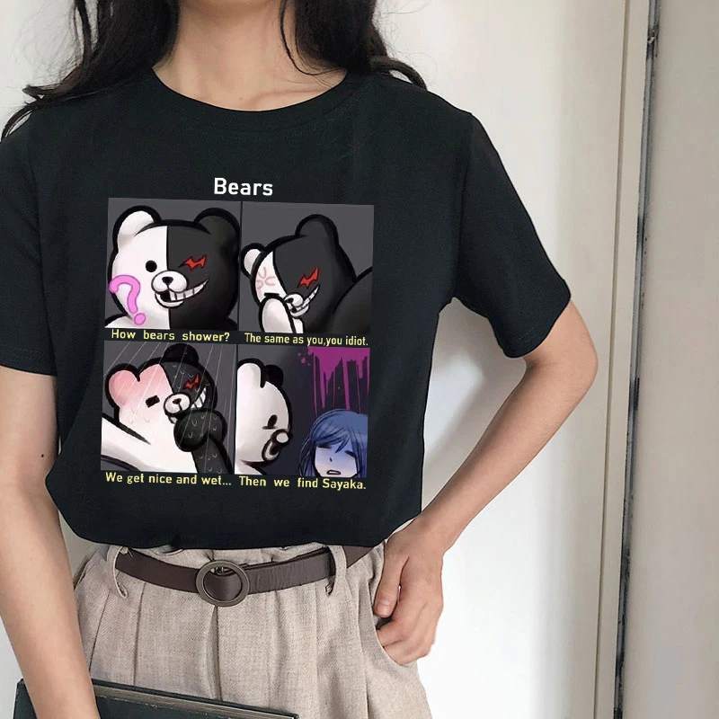 

Danganronpa Anime Gothic T-shirt DanganRonpa Game Over Hip Hop T Short Sleeve Top Ladies Harajuku T-shirt Top
