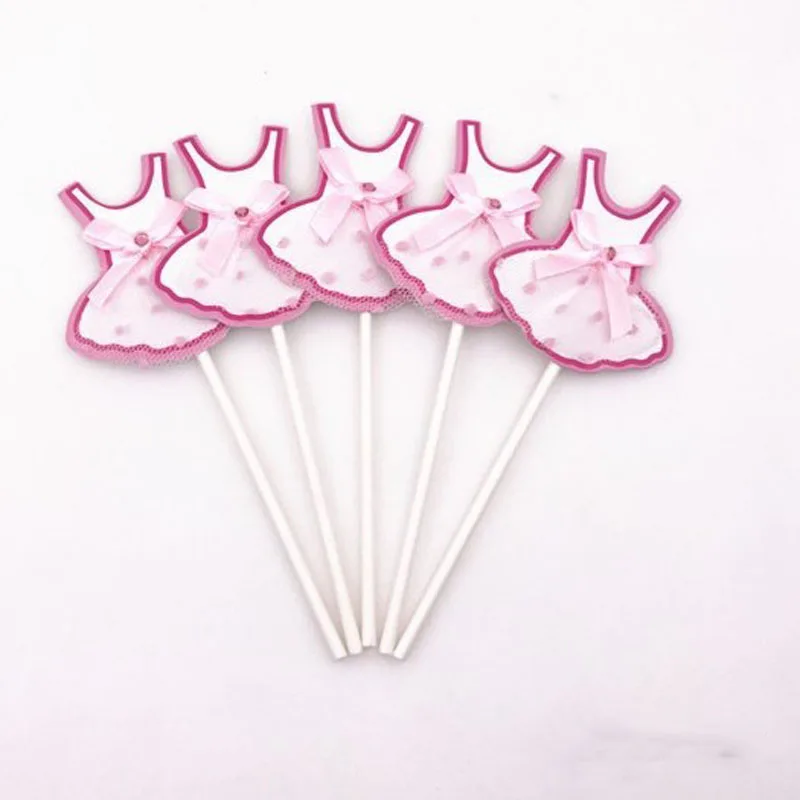 5Pcs/Pack Ballet Girl Dress Birthday Cake Topper Cupcake Decoration Baby Shower Kids Party Wedding Favor Supplies | Дом и сад