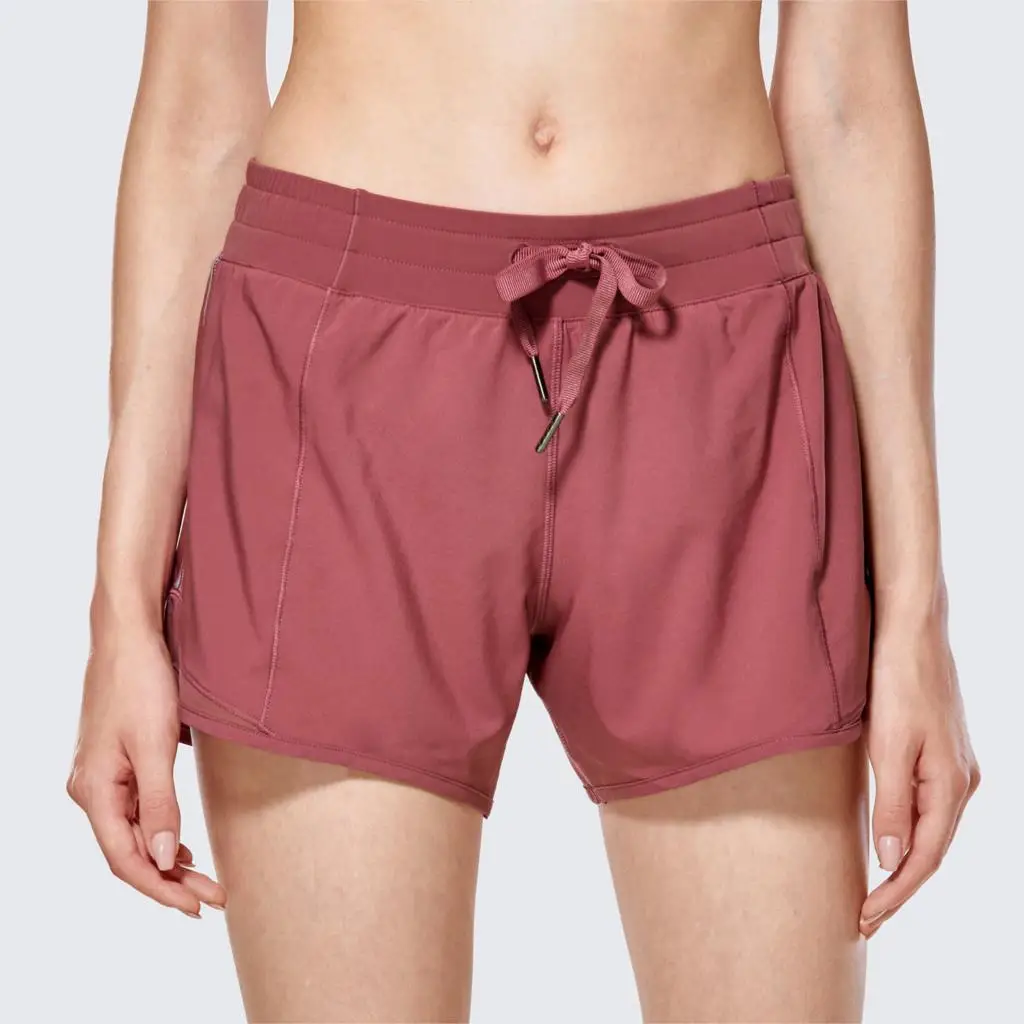 Misty Merlot05 La Isla женские спортивные шорты для фитнеса, спортзала, бега с карманом-4 дюйма - Цвет: Misty Merlot05