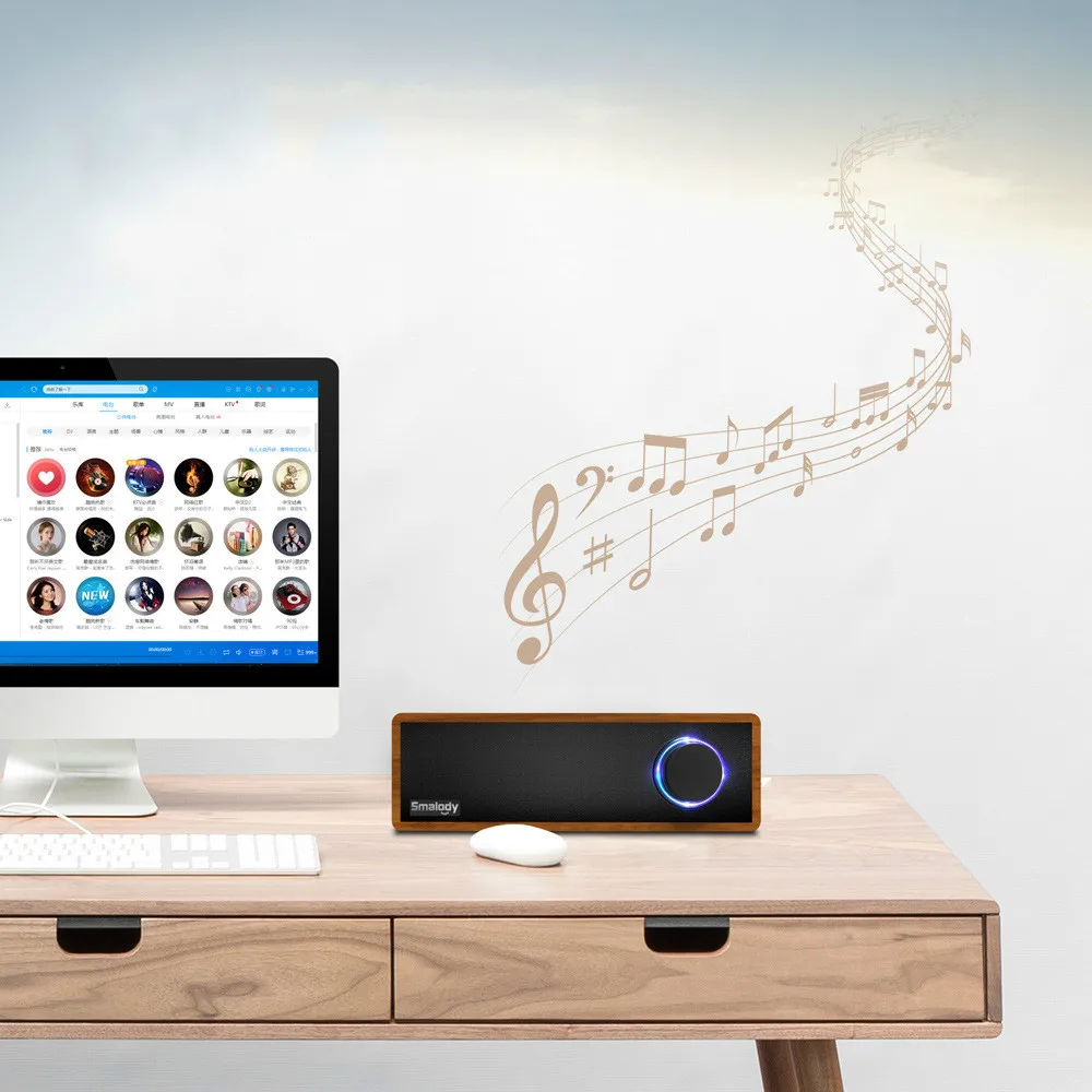 Деревянная портативная беспроводная Bluetooth колонка деревянная Колонка 4