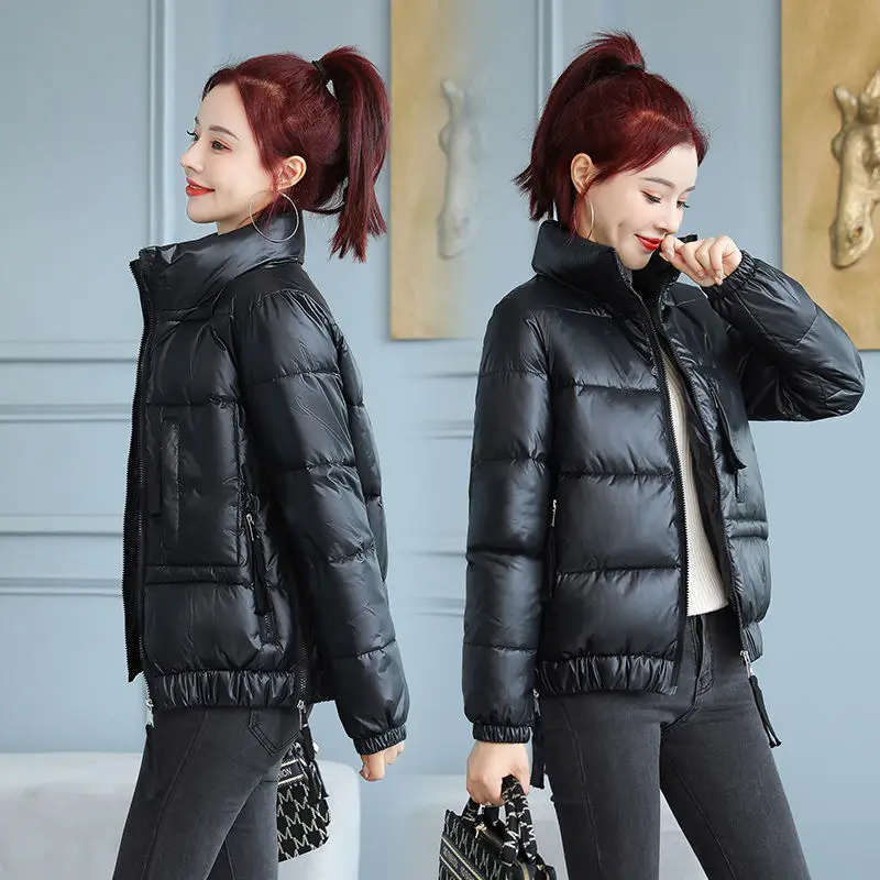 

Women Filling Cotton Short Jacket Autumn And Winter Casual Style Woman Parkas Female Tops