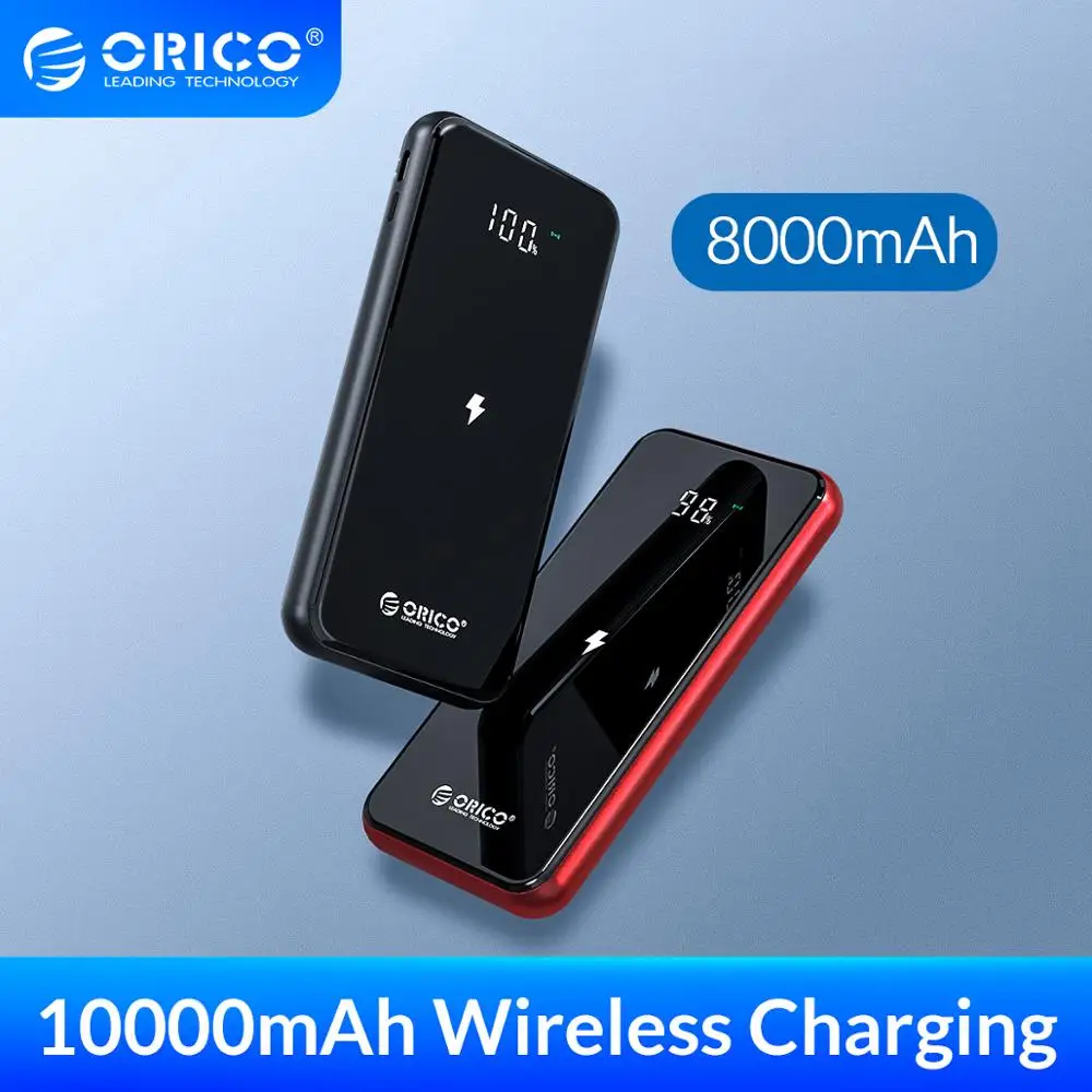 Внешний аккумулятор ORICO на 8000 мА · ч с USB Type-C и поддержкой беспроводной зарядки |