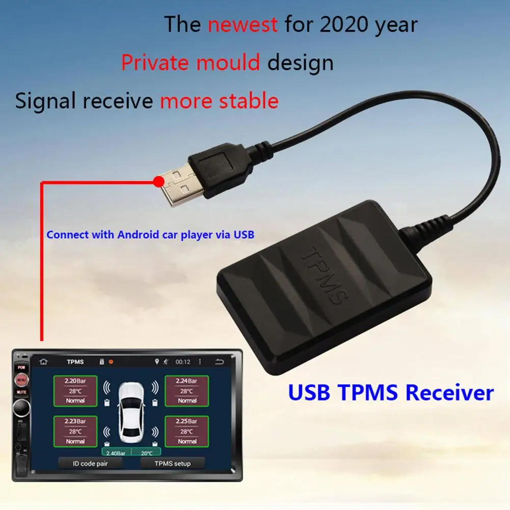 Система контроля давления в шинах с USB внешний датчик TPMS модуль датчика