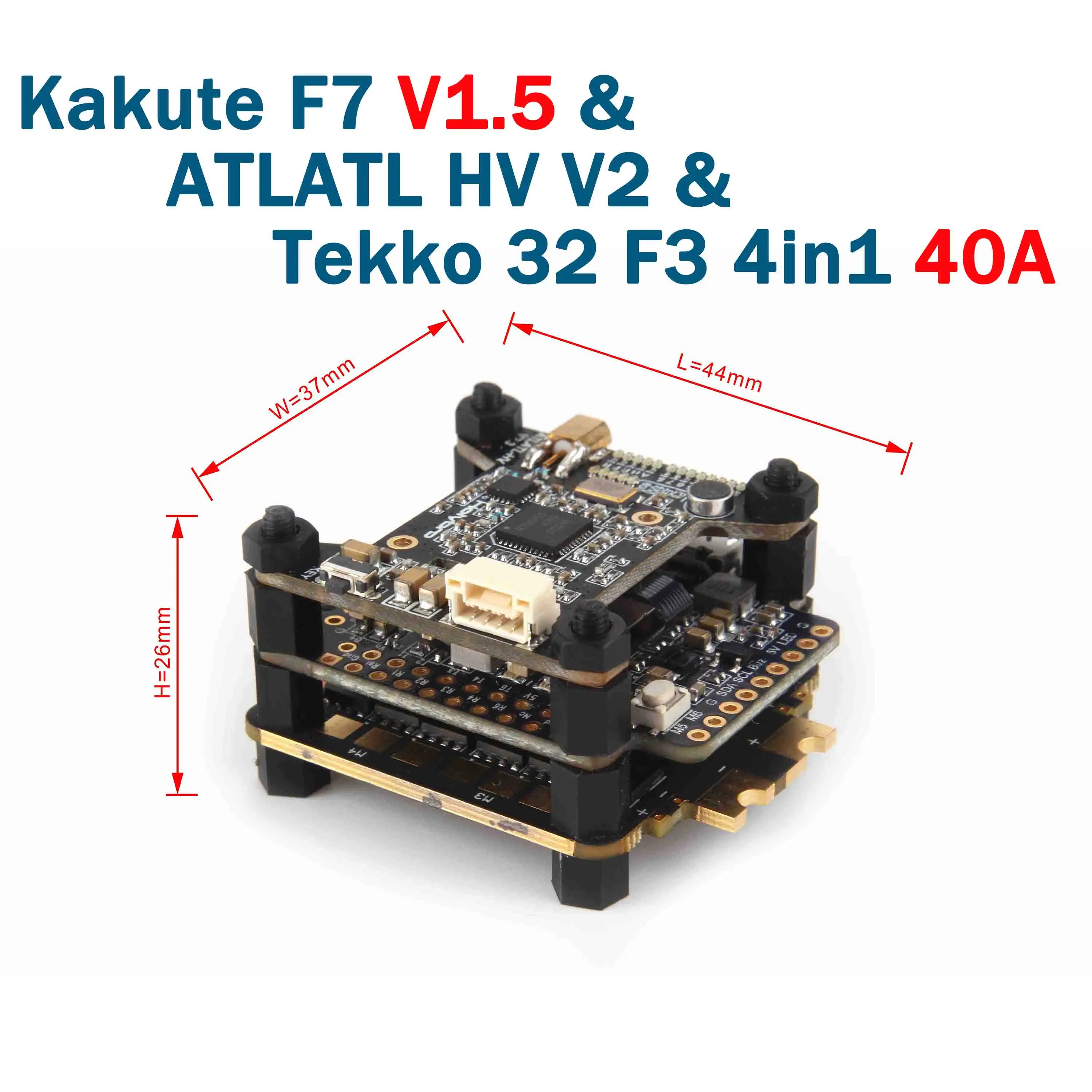 Holybro Kakute F7 V1.5 FC и Holybro Atlatl HV V2 5,8G/видеопередатчиком и Holybro Tekko32 4-в-1 35A ESC комбо для FPV RC - Цвет: F7 V1.5 40A and TVX