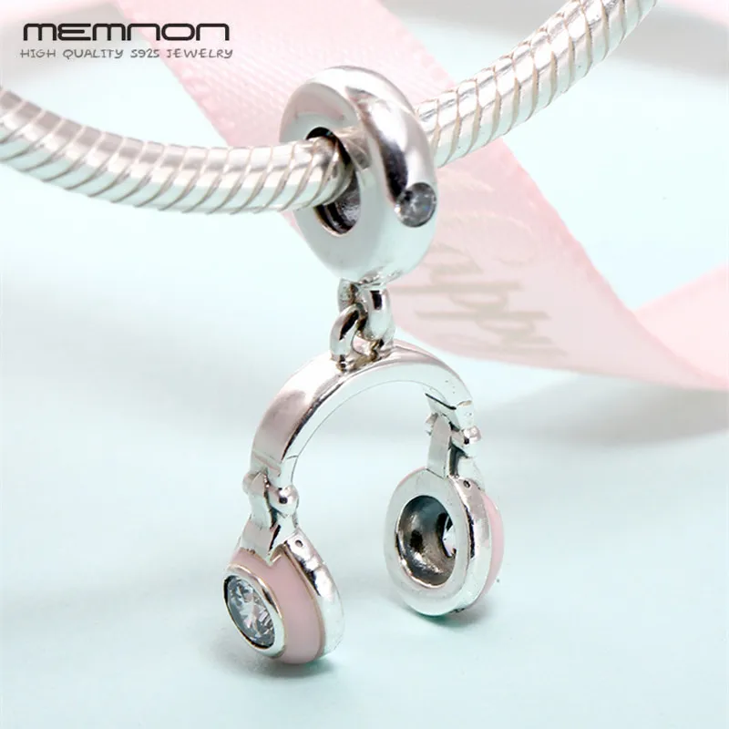 

2019 весенние розовые подвесные шармы для наушников из стерлингового серебра 925 пробы, браслеты с бусинами, кулон, ожерелье, сделай сам, серебро 925, изготовление ювелирных изделий