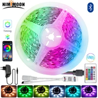 rgb bluetooth led strip light smd 5050 waterproof tape dc 12v ribbon diode wifi remote controladapter flexible lighting decor