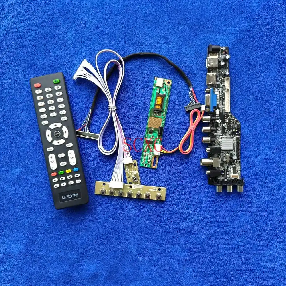 

KIT LCD monitor controller card AV VGA USB HDMI-compatible 1366*768 1CCFL 30 Pin LVDS Signal Digital DVB For LTN156AT01/M156NWR1