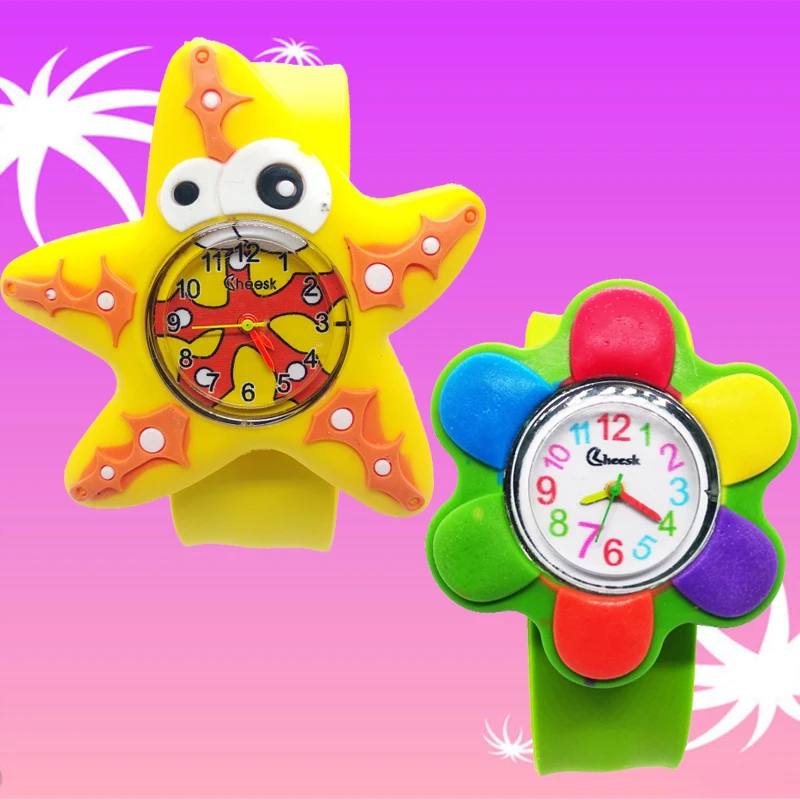 Фото Детские часы с морской звездой для девочек подарок малышей мультяшными цветами