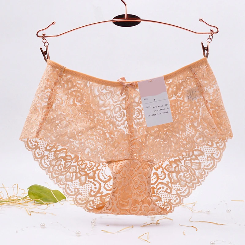 Модные цветочные трусики с бантом сексуальные женские кружевные трусы для