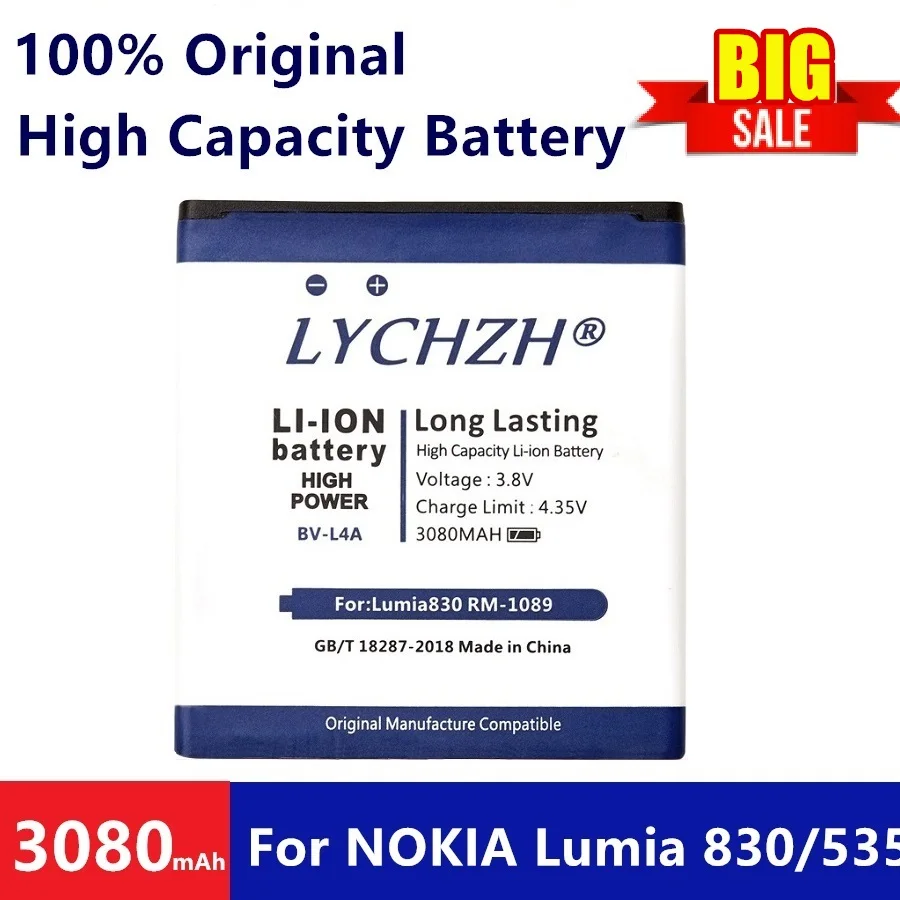 3080 мА/ч BL L4A BLL4A BV батарея чехол с подставкой и отделениями для карт Nokia Lumia 535 830 RM984 RM