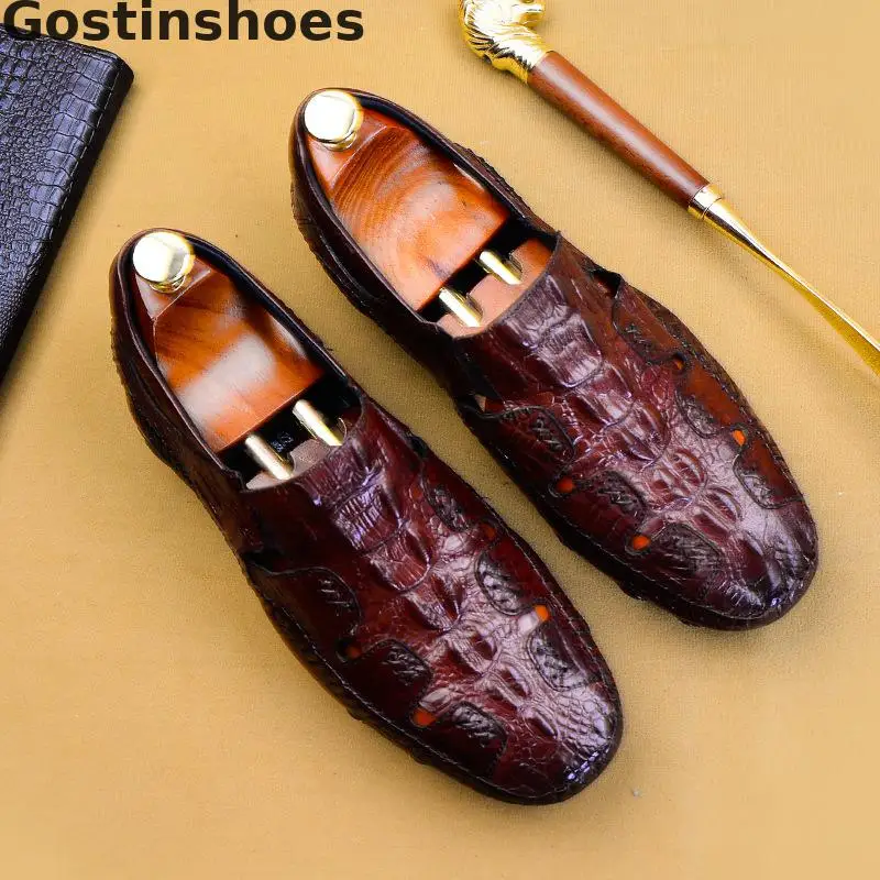 Роскошная мужская обувь из коровьей кожи Цвет черный коричневый повседневная