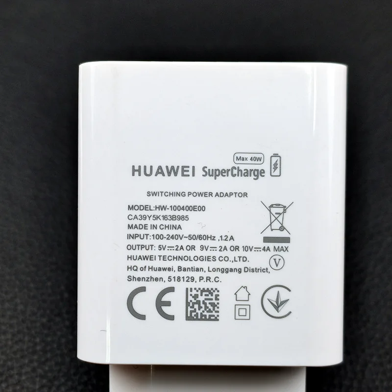 40W EU Huawei Fast Charger Supercharge Charge Original 5A 2M Usb Type c cable for huawei mate 30 20 x 10 P30 P20 Pro p10 Nova 5t | Мобильные