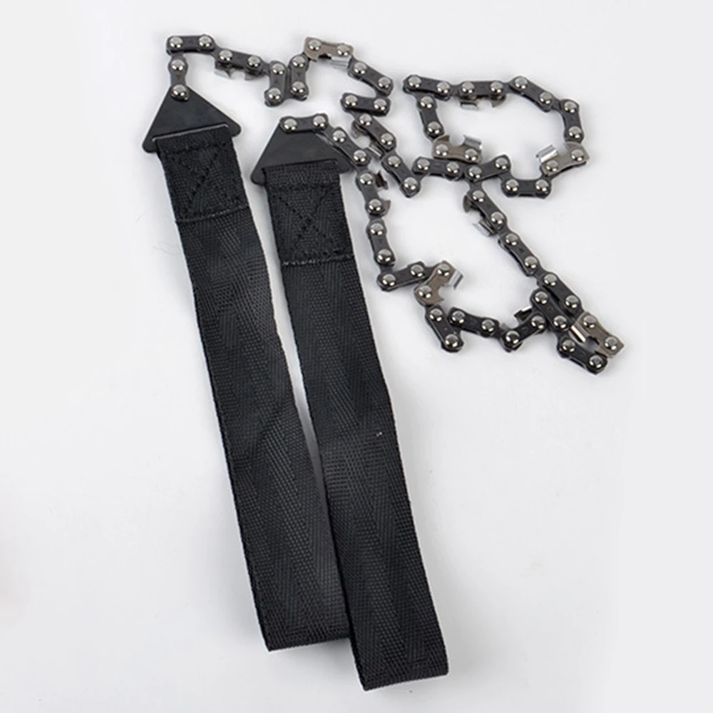 65 см портативная карманная ручная цепная пила для выживания садовая с нейлоновой