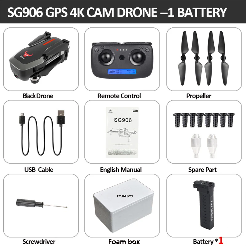 black 1B SG906 мини-Дрон gps 5G Wi-Fi FPV RC zangao Selfie 4 K бесщеточный Дрон com Câmera HD RC Квадрокоптер dobravel Dron VS VISUO XS809 - Цвет: black 1B
