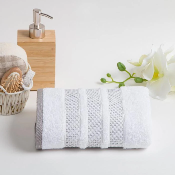 Полотенце махровое Dogus 50х90 см цвет белый | Дом и сад