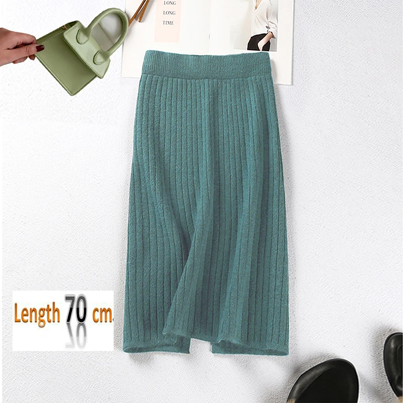 Юбка-карандаш Женская трикотажная однотонная с высокой талией | одежда