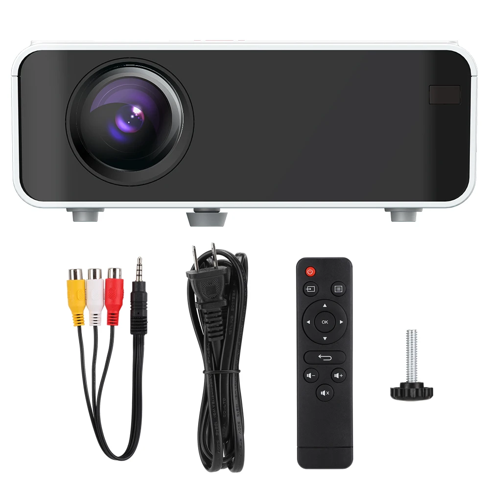 

Портативный светодиодный смарт-проектор HD 1080P для домашнего кинотеатра, светодиодный проектор HDMI домашний мультимедийный проектор 480P 110V-240V