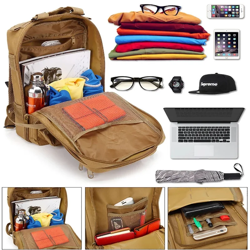 

Outdoor mountaineering bag upgraded version of multi-function 3P attack backpack camouflage tactical bag men's riding backpack