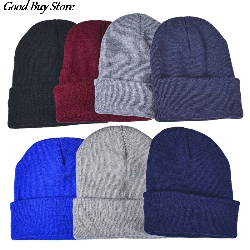 

Однотонные вязаные шапки, шапка, Осень-зима, теплые лыжные шапки, мягкая удобная повседневная шапка, вязаные шерстяные шапочки, шапки унисек...