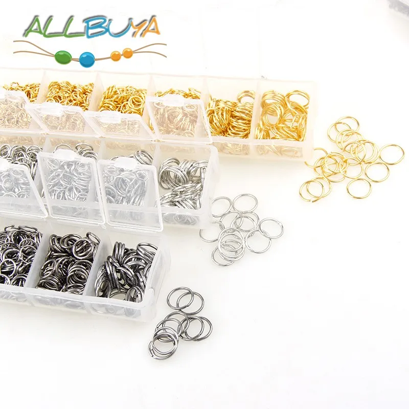 Золотистые открытые соединительные кольца для обжима бусин изготовление