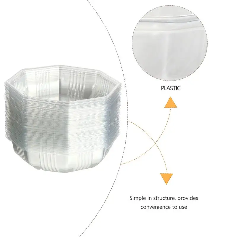 

50Pcs Plastic Tray Fruit Packing Tray Disposable Storage Box For Supermarket Supermarket Fresh-Keeping Fruit Meat Packaging Box