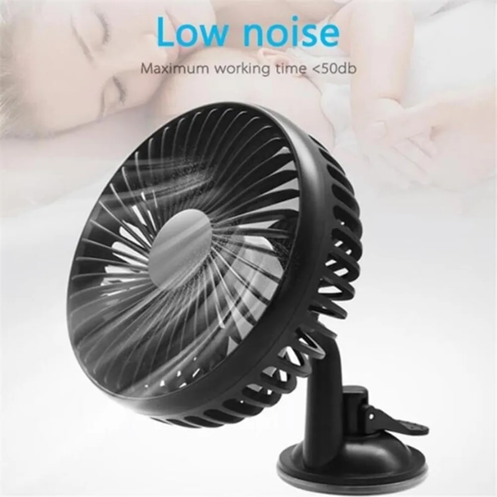

1PCS Car Electric Suction Cup Fan USB Charging Mini Fan Car Air Cooler Cleaner Single-head Fan Car Accessories