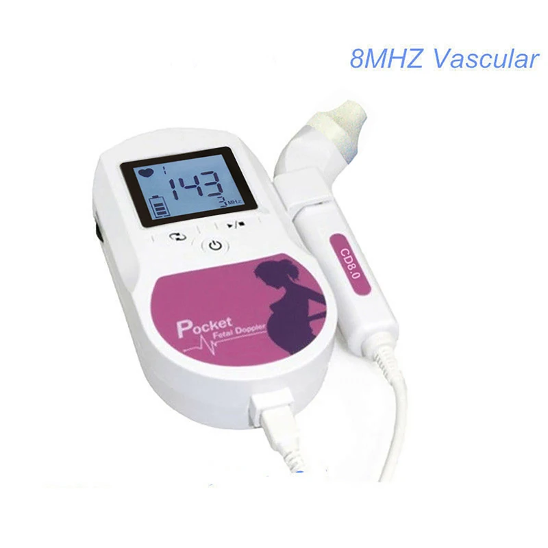 

Baby Sound C Pocket Fetal Doppler LCD 8Mhz Vascular Heartbeat Detector Baby Care Household Portable Pregnant Fetal Pulse Meter