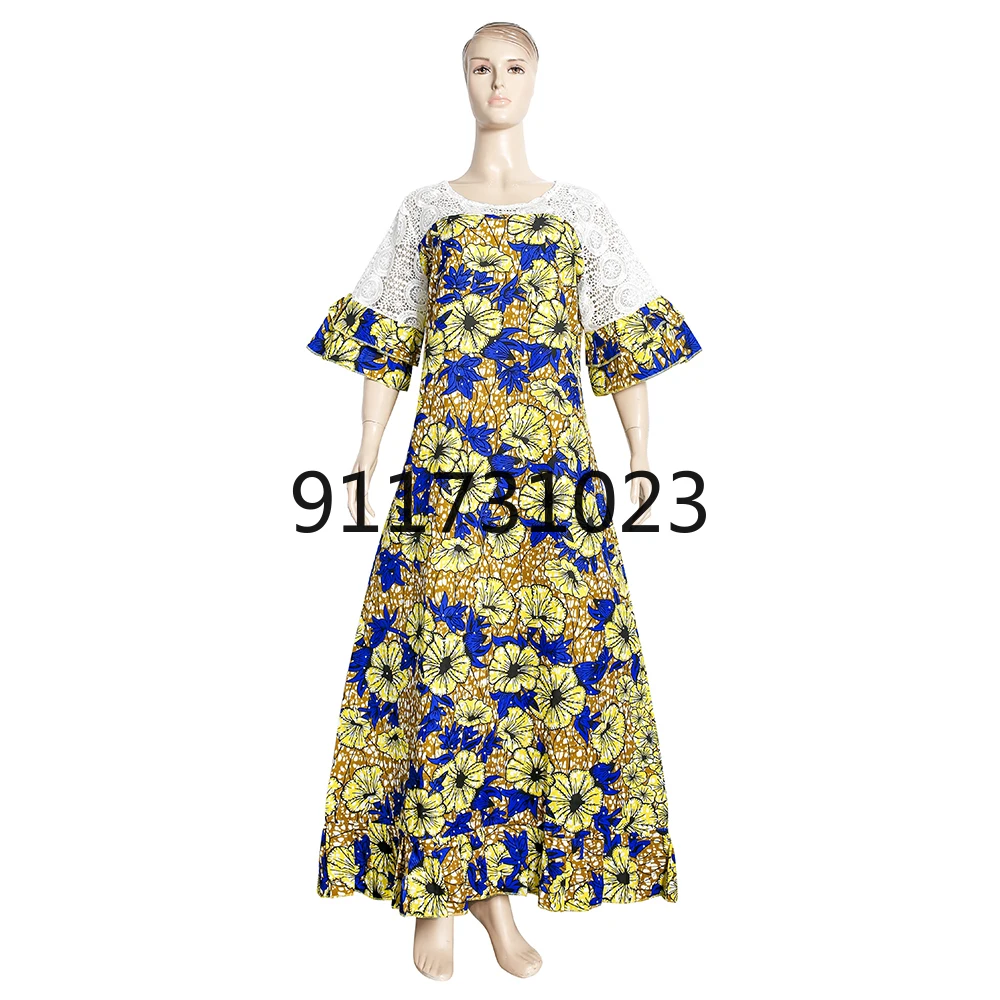 Plus Size Robe Boubou Africain Femme 2021 African Lace Wax Dress Woman Outfits Dashiki Diamond Bazin Riche Clothes | Тематическая