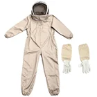 Одежда для пчеловодства из полихлопка для защиты от пчеловодства, костюм для пчеловодства на все тело, защитная одежда унисекс для фермы, перчатка, вуаль, капюшон, Apiary