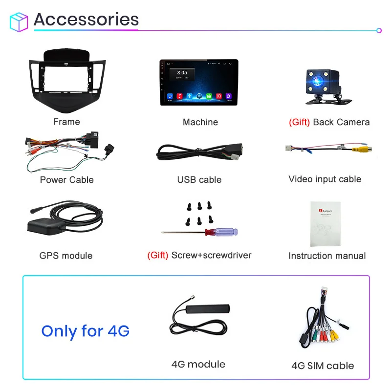 Автомобильная Мультимедийная система Junsun автомагнитола на Android 10 с голосовым