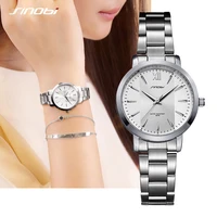 sinobi women watch elegant brand famous luxury silver quartz watches ladies steel antique geneva wristwatches relogio 2019 gift
