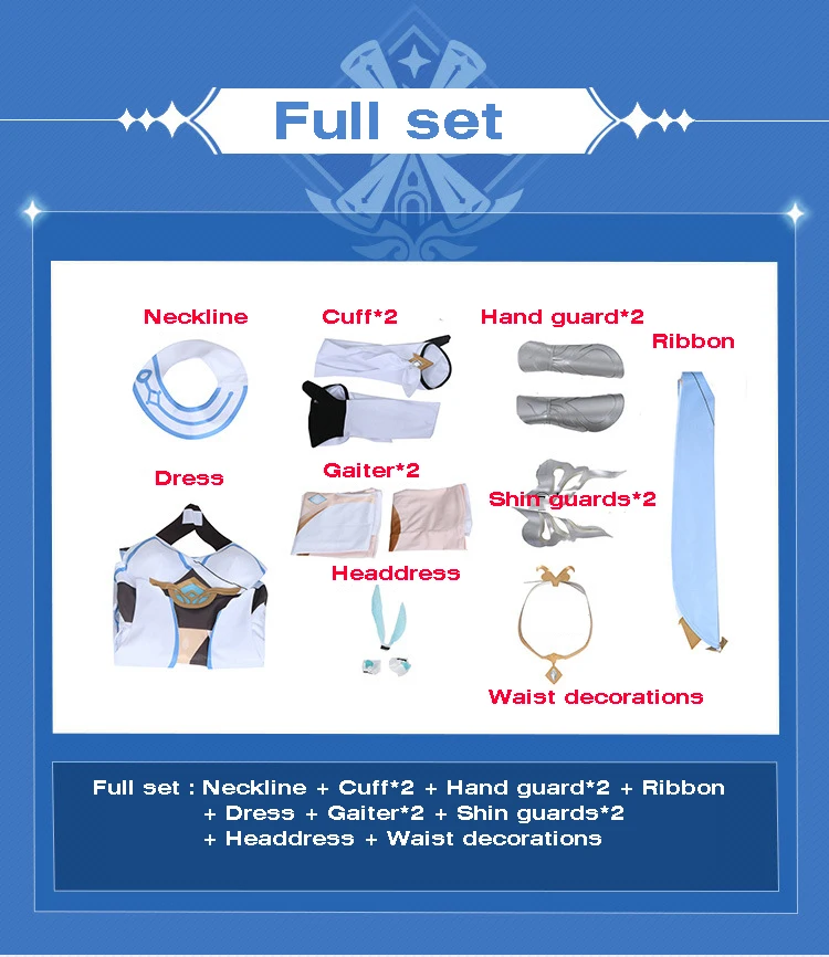 

Game Genshin Impact Cosplay Lumine Costume Outfit Uniform Women Dress Wig Halloween Anime Lu Mine Costume