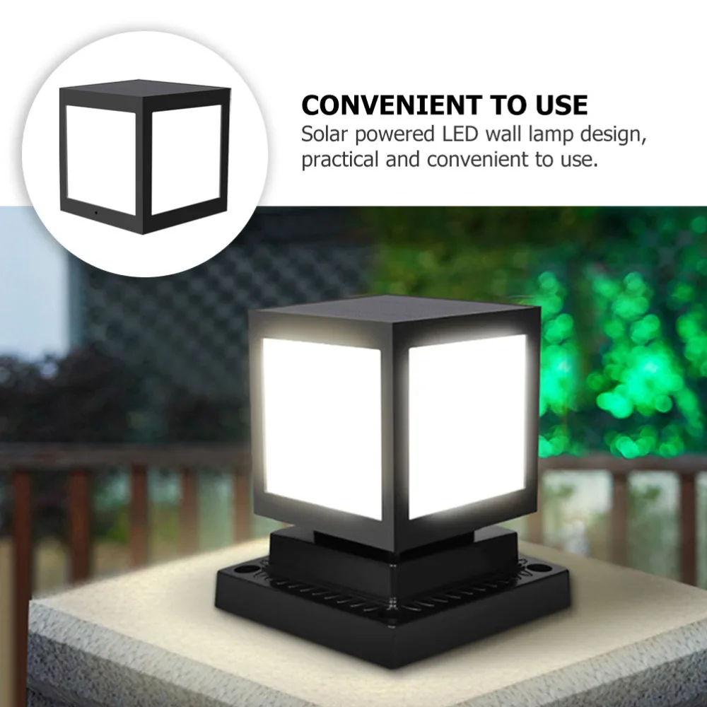 

1Pc Solar LED Light Outdoor Garden Wall Light European Style Outdoor Lamp Black