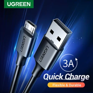 Ugreen кабель micro usb 3 m 2 m 1 m 5v2a зарядное устройство usb кабель для передачи данных для samsung htc huawei мобильный телефон кабели для android телефоны