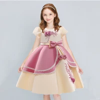 2021 summer children dresses for girls birthday party formal dresses embroidery flower girl princess dress kids vestidos