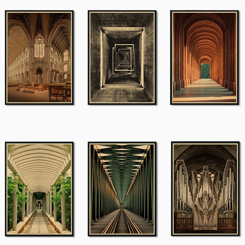 Современная декоративная живопись ретро искусство церковь римская колонна