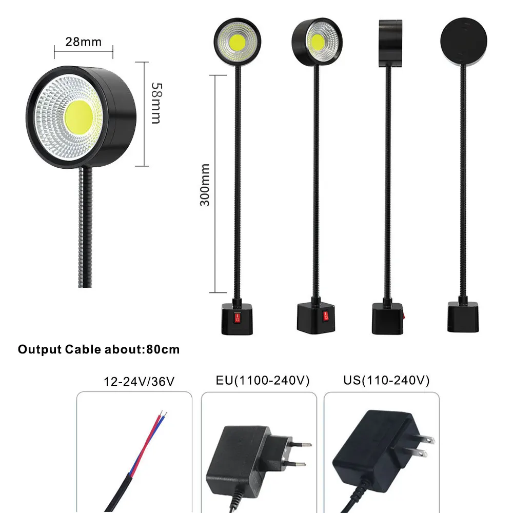 Free Shipping 10W Industrial Sewing Machine LED Light Multifunctional Flexible Portable Work Lamp Magnetic For Workshop | Лампы и