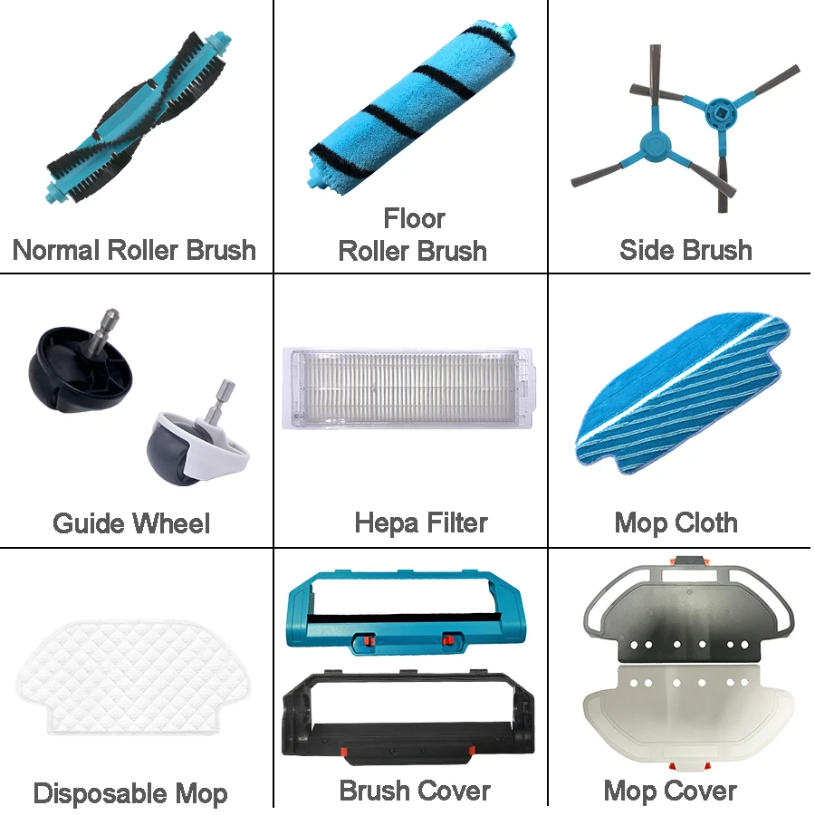 Швабра Hepa фильтр основная боковая щетка крышка для Conga 3290 3490 3690 MIJIA STYJ02YM Viomi V2 V-RVCLM21B робот-пылесоса