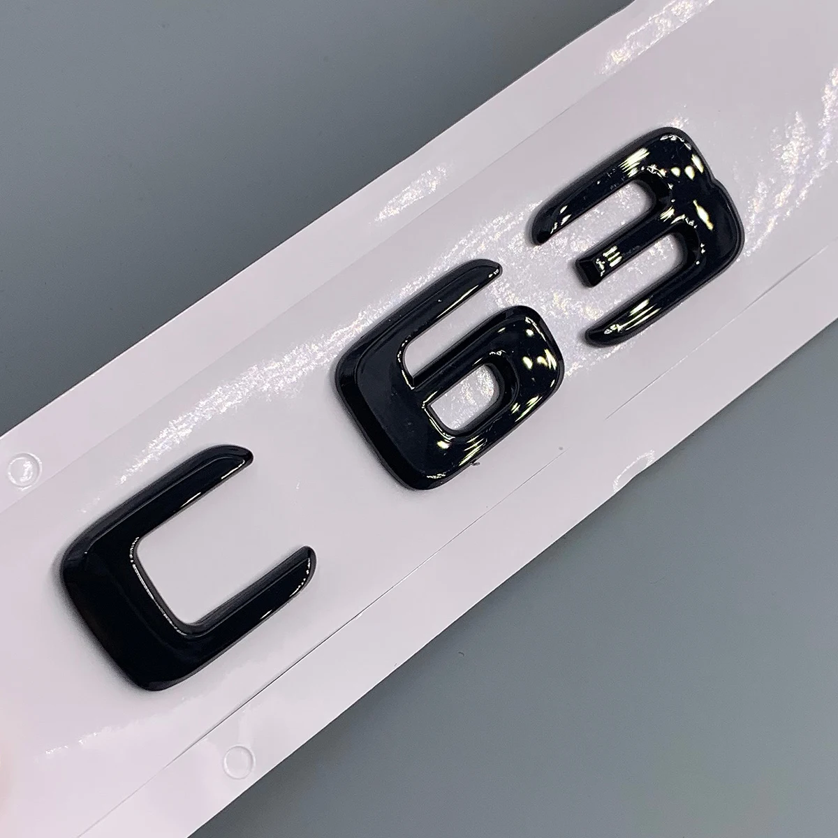 Original Size 1:1 Car rear tail Emblem Number letters Sticker For Mercedes Benz C63 C 63 Chrome Silver/ Matte Black | Автомобили и