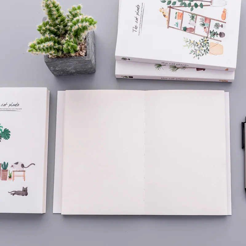 Кавайные животные твердая обложка 120 листов А5 блокнот дневник рисование простой