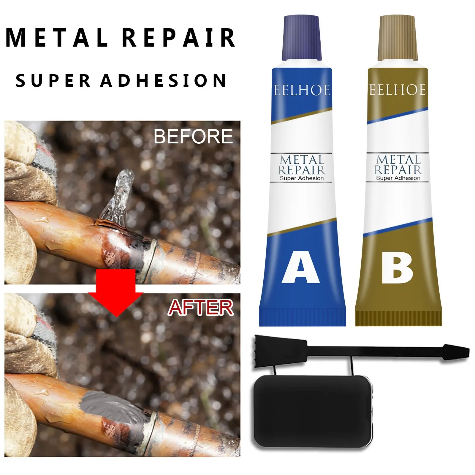 

20g/50g/80g/100g Industrial Iron Crack Sealant Pipe Metal Repair Agent Welding Glue Repair Paste Steel Cast