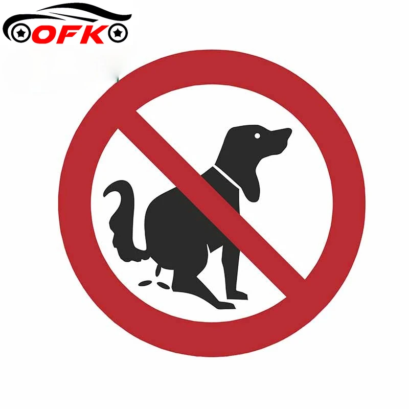 

Classic for Dog Walking Prohibition Sign Car Stickers Auto Air Conditioner Decal Refrigerator JDM SUV RV13cm X 13cm