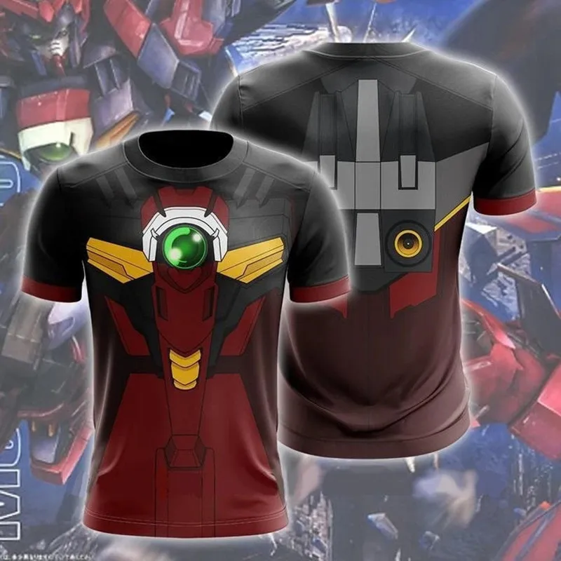 

Men Kid T Shirt Gundam Cosplay Costume 3D Printed Graphic Tops Streetwear Adult