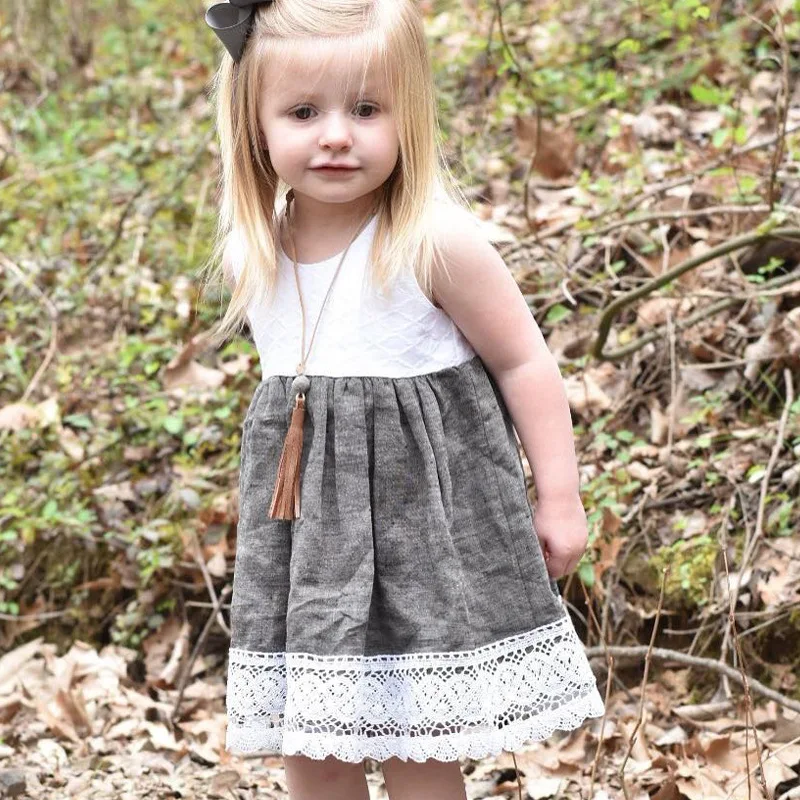 

2021 New 1-4 Years Old Girls Dress Cotton Knee Skirt Summer Beach Outdoor Short Sleeve Dresses Kid Newborn Toddler Girls Outfit