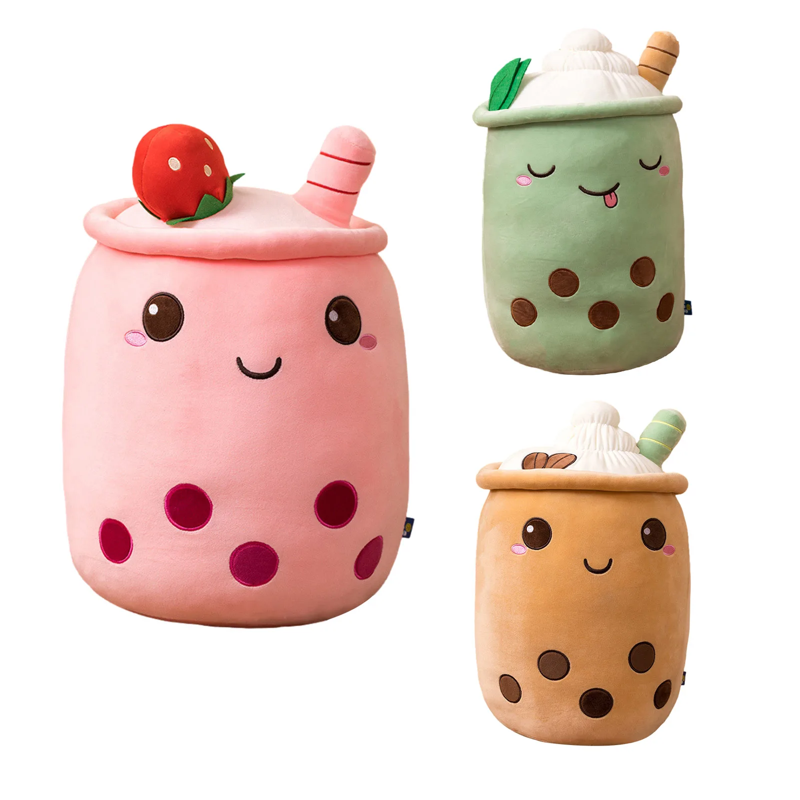 

50cm Cute Bubble Tea Cup Plush Toy Milk Tea Cup Plush Doll Stuffed Hugging Pillow Cushion Home Decor Kids Gift Realistic