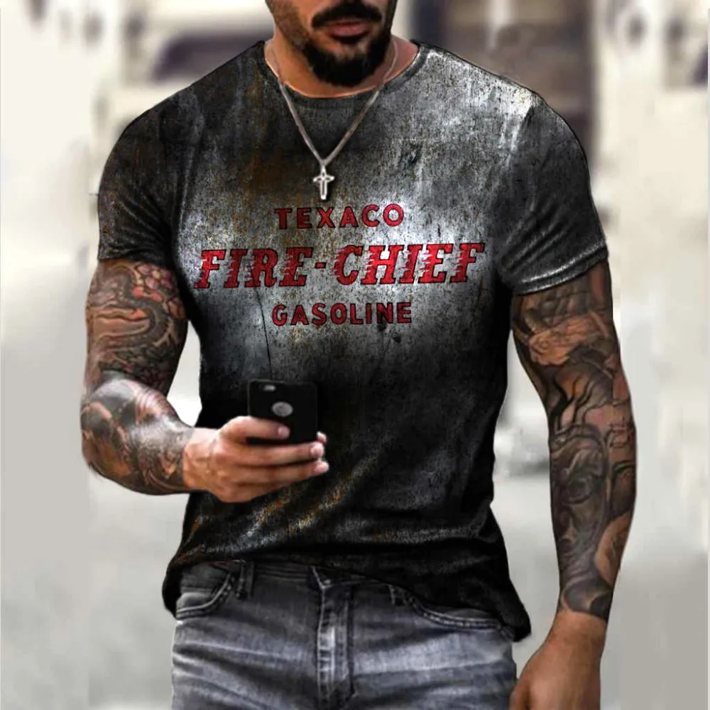 

Men's Casual Digital Pattern T-Shirt Fashion Quick-Drying Breathable Round Neck Short Sleeve Street Style New Hot Sale Shirt