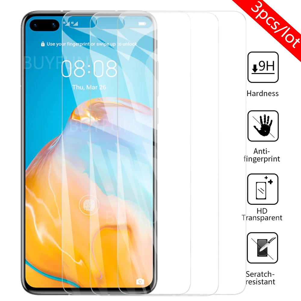 3 шт. Защитное стекло для Huawei P40 P30 P9 Lite Защитная пленка P20 Pro lite mini Sklo чехол|Защитные