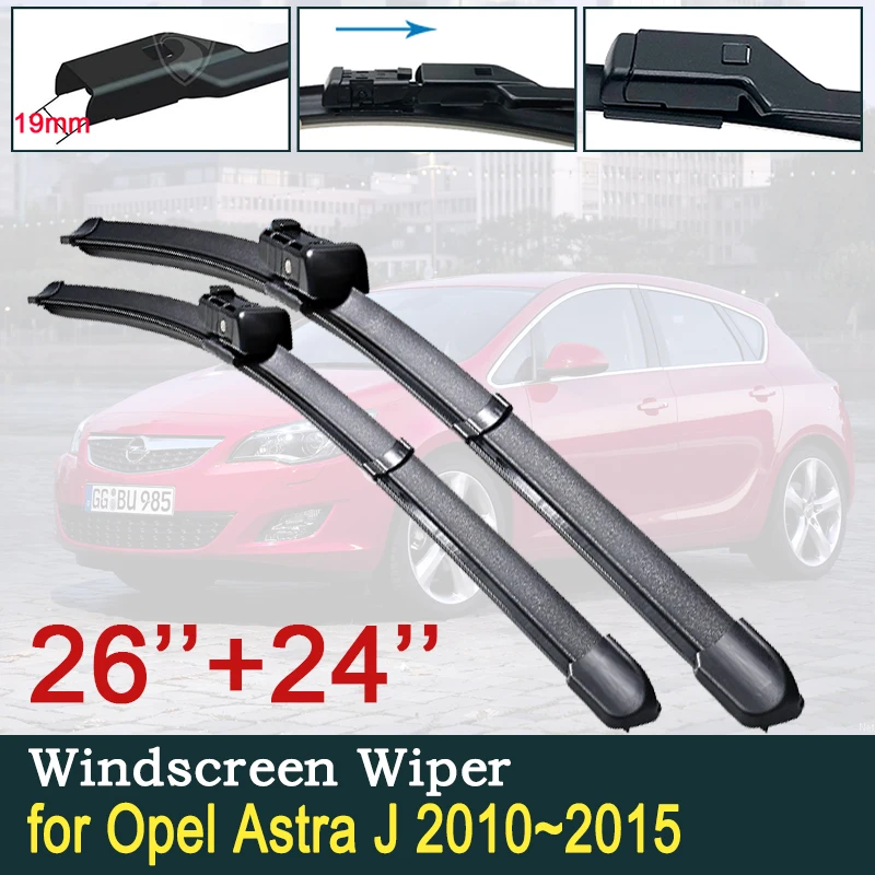 

for Opel Astra J Vauxhall Holden 2010 2011 2012 2013 2014 2015 Car Wiper Blades Front Windscreen Wipers Car Accessories Stickers
